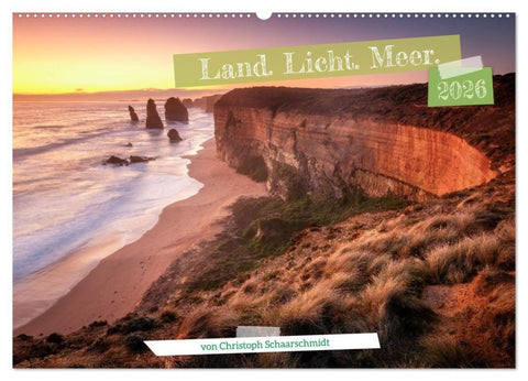 Land. Licht. Meer. (Wandkalender 2026 DIN A2 quer), CALVENDO Monatskalender