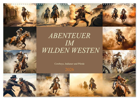 Abenteuer im Wilden Westen (Wandkalender 2026 DIN A2 quer), CALVENDO Monatskalender