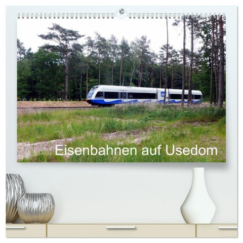 Eisenbahnen auf Usedom (hochwertiger Premium Wandkalender 2027 DIN A2 quer), Kunstdruck in Hochglanz