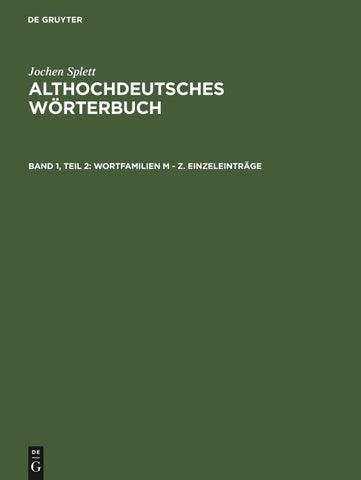 Wortfamilien M - Z. Einzeleinträge