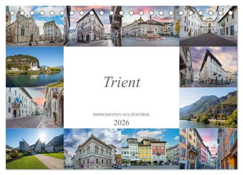 Trient Impressionen aus Südtirol (Tischkalender 2026 DIN A5 quer), CALVENDO Monatskalender