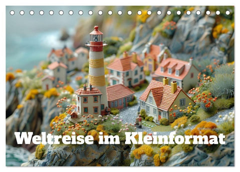 Weltreise im Kleinforma (Tischkalender 2027 DIN A5 quer), CALVENDO Monatskalender