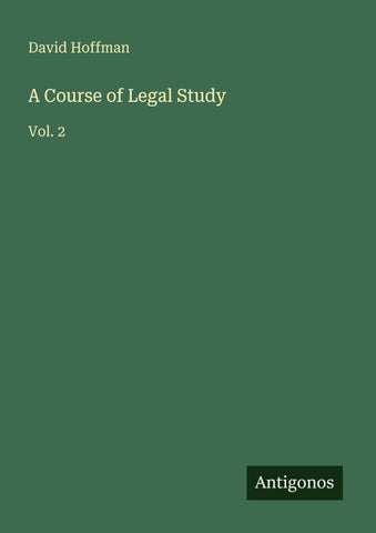 A Course of Legal Study