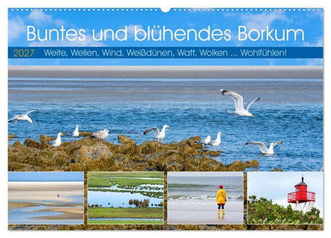Buntes und blühendes Borkum (Wandkalender 2027 DIN A2 quer), CALVENDO Monatskalender