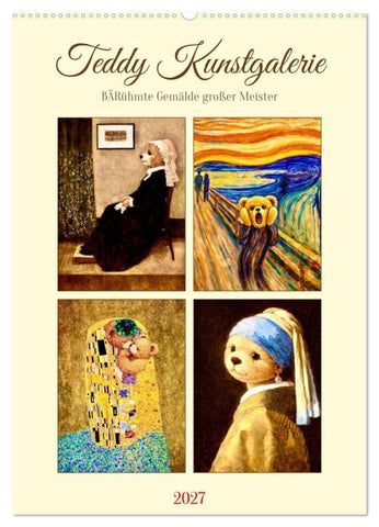 Teddy Kunstgalerie (Wandkalender 2027 DIN A2 hoch), CALVENDO Monatskalender