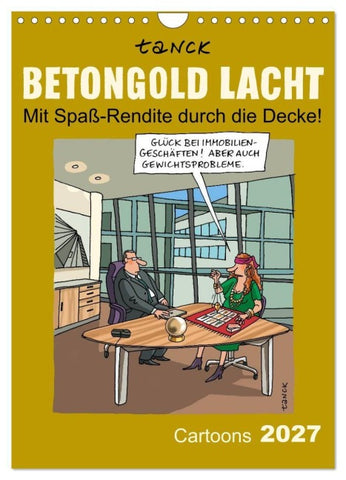 Betongold lacht - Cartoons (Wandkalender 2027 DIN A4 hoch), CALVENDO Monatskalender