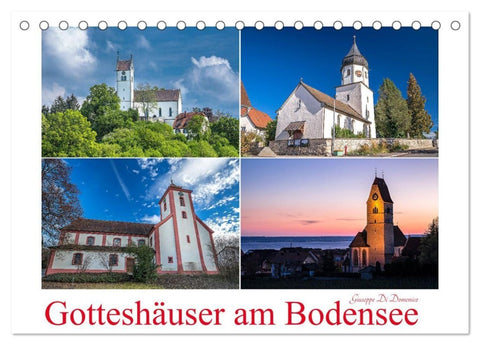 Gotteshäuser am Bodensee (Tischkalender 2027 DIN A5 quer), CALVENDO Monatskalender