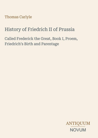 History of Friedrich II of Prussia