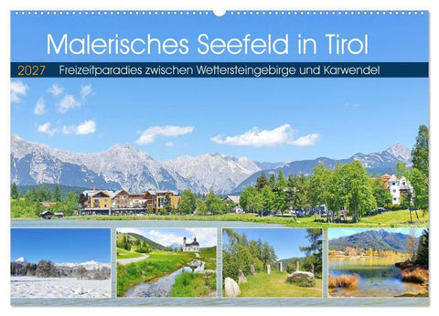 Malerisches Seefeld in Tirol (Wandkalender 2027 DIN A2 quer), CALVENDO Monatskalender