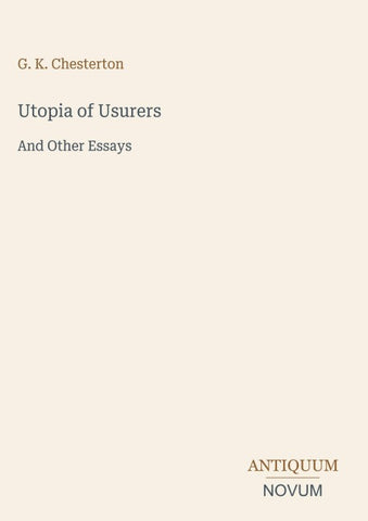 Utopia of Usurers