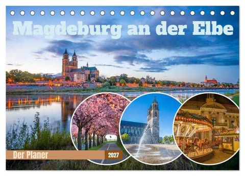 Magdeburg an der Elbe - Der Planer (Tischkalender 2027 DIN A5 quer), CALVENDO Monatskalender