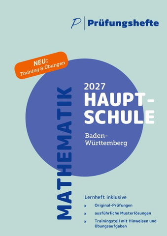 Prüfungsheft Hauptschule 2027 BW – Mathematik