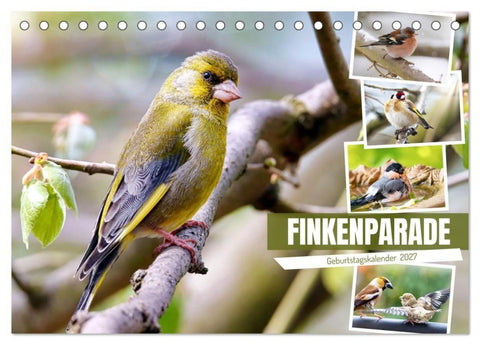 Finkenparade (Tischkalender 2027 DIN A5 quer), CALVENDO Monatskalender