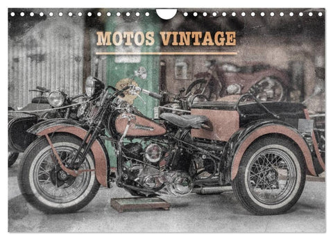 MOTOS VINTAGE (Calendrier mural 2027 DIN A4 vertical), CALVENDO calendrier mensuel