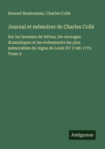 Journal et mémoires de Charles Collé