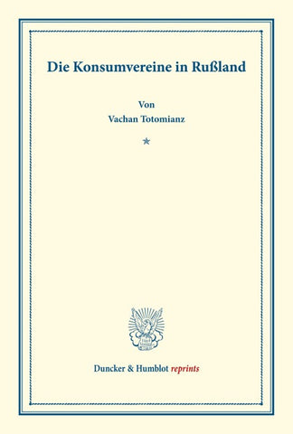 Die Konsumvereine in Rußland.