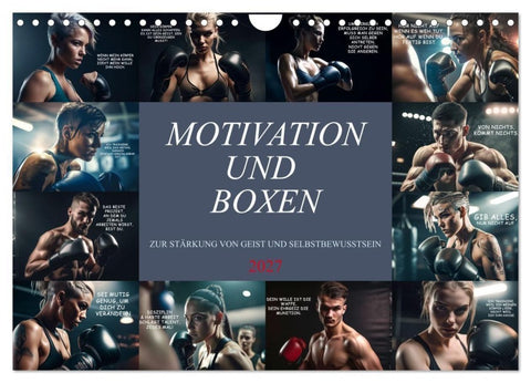 Motivation und Boxen (Wandkalender 2027 DIN A4 quer), CALVENDO Monatskalender