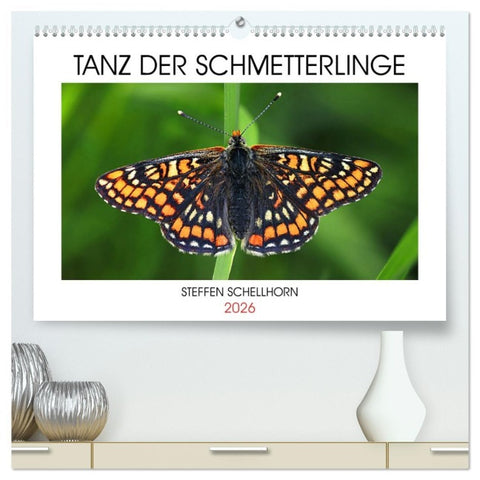 TANZ DER SCHMETTERLINGE (hochwertiger Premium Wandkalender 2026 DIN A2 quer), Kunstdruck in Hochglanz