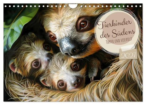 Tierkinder des Südens (Wandkalender 2027 DIN A4 quer), CALVENDO Monatskalender