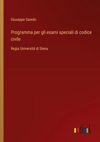 Programma per gli esami speciali di codice civile