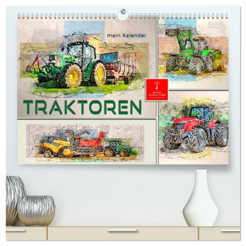 Traktoren - mein Kalender (hochwertiger Premium Wandkalender 2027 DIN A2 quer), Kunstdruck in Hochglanz