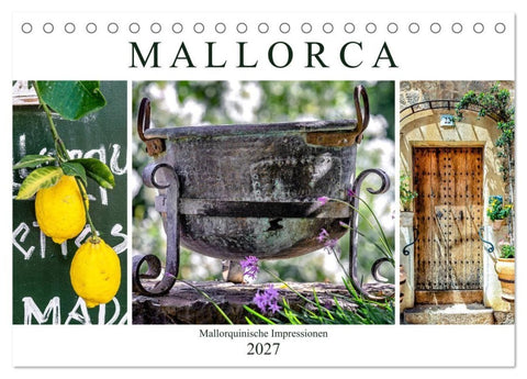 Mallorca - Mallorquinische Impressionen (Tischkalender 2027 DIN A5 quer), CALVENDO Monatskalender