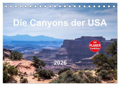 Die Canyons der USA (Tischkalender 2026 DIN A5 quer), CALVENDO Monatskalender