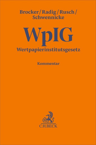 Wertpapierinstitutsgesetz. WpIG