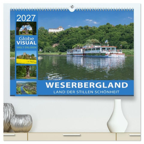 WESERBERGLAND - Land der stillen Schönheit (hochwertiger Premium Wandkalender 2027 DIN A2 quer), Kunstdruck in Hochglanz
