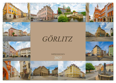 Görlitz Impressionen (Wandkalender 2027 DIN A2 quer), CALVENDO Monatskalender