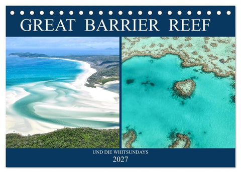 Great Barrier Reef und die Whitsundays (Tischkalender 2027 DIN A5 quer), CALVENDO Monatskalender
