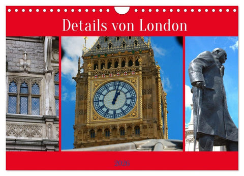 Details von London (Wandkalender 2026 DIN A4 quer), CALVENDO Monatskalender