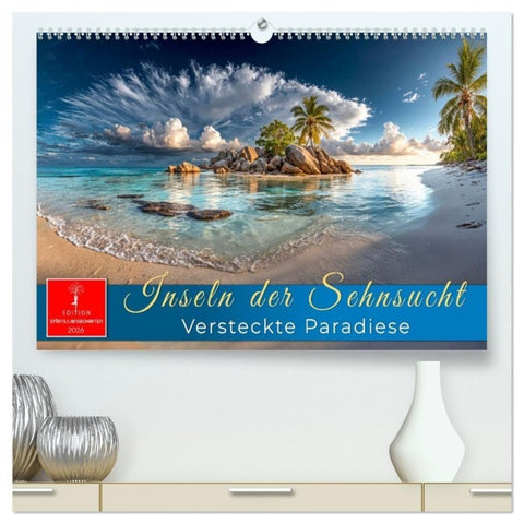 Inseln der Sehnsucht - Versteckte Paradiese (hochwertiger Premium Wandkalender 2026 DIN A2 quer), Kunstdruck in Hochglanz