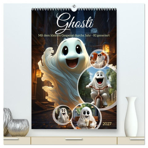 Ghosti (hochwertiger Premium Wandkalender 2027 DIN A2 hoch), Kunstdruck in Hochglanz