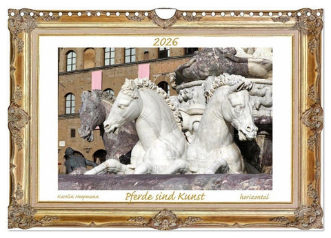Pferde sind Kunst - horizontal (Wandkalender 2027 DIN A4 quer), CALVENDO Monatskalender