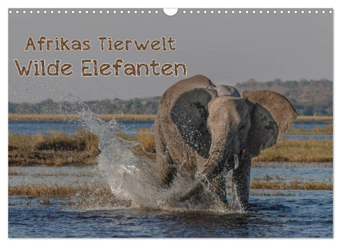 Afrikas Tierwelt - Wilde Elefanten (Wandkalender 2027 DIN A3 quer), CALVENDO Monatskalender