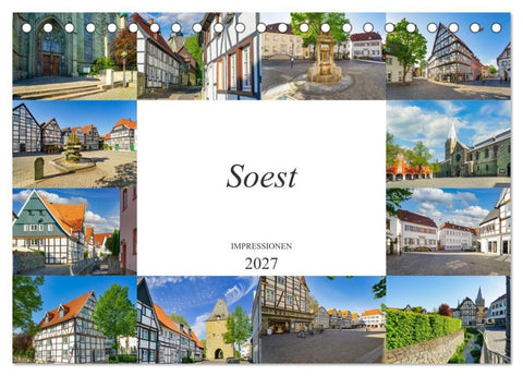Soest Impressionen (Tischkalender 2027 DIN A5 quer), CALVENDO Monatskalender