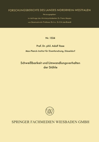 Schweißbarkeit und Umwandlungsverhalten der Stähle
