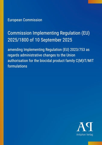 Commission Implementing Regulation (EU) 2025/1800 of 10 September 2025