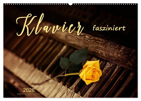 Klavier fasziniert (Wandkalender 2026 DIN A2 quer), CALVENDO Monatskalender