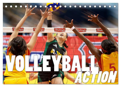 Volleyball Action (Tischkalender 2027 DIN A5 quer), CALVENDO Monatskalender