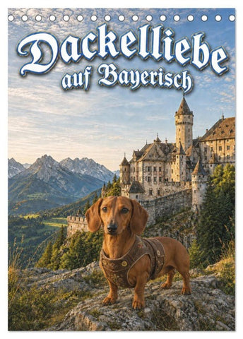Dackelliebe auf Bayerisch (Tischkalender 2027 DIN A5 hoch), CALVENDO Monatskalender
