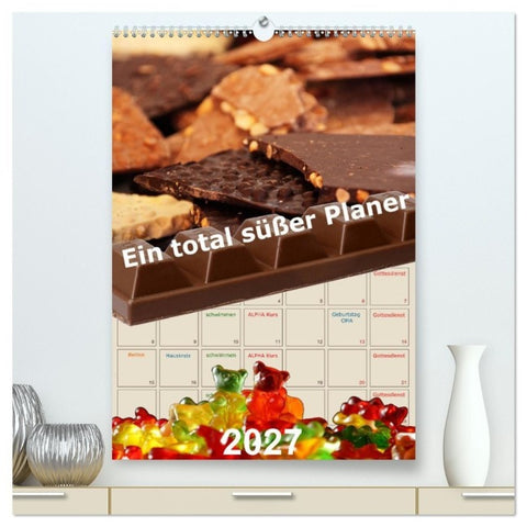 Ein total süßer Planer (hochwertiger Premium Wandkalender 2027 DIN A2 hoch), Kunstdruck in Hochglanz