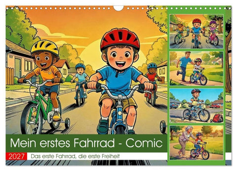 Mein erstes Fahrrad - Comic (Wandkalender 2027 DIN A3 quer), CALVENDO Monatskalender