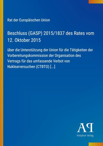 Beschluss (GASP) 2015/1837 des Rates vom 12. Oktober 2015
