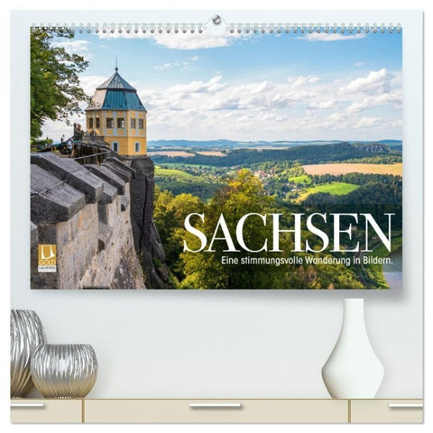 Sachsen - Eine stimmungsvolle Wanderung in Bildern (hochwertiger Premium Wandkalender 2027 DIN A2 quer), Kunstdruck in Hochglanz