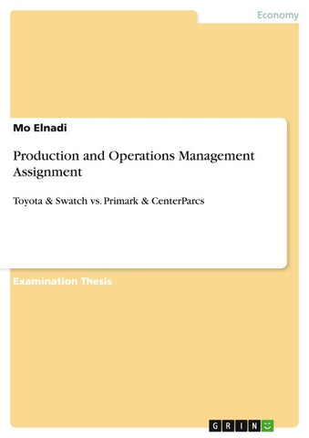 Production and Operations Management Assignment