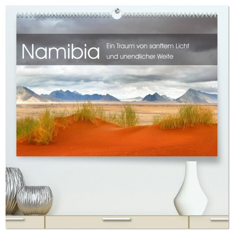 Namibia: Ein Traum von sanftem Licht und unendlicher Weite (hochwertiger Premium Wandkalender 2026 DIN A2 quer), Kunstdruck in Hochglanz
