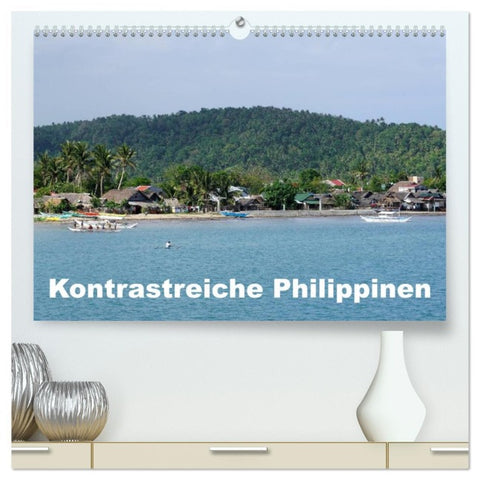 Kontrastreiche Philippinen (hochwertiger Premium Wandkalender 2026 DIN A2 quer), Kunstdruck in Hochglanz