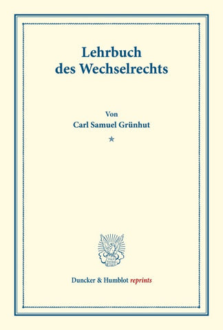 Lehrbuch des Wechselrechts.